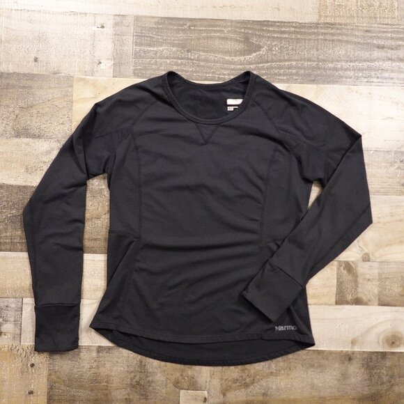 Marmot Black Long Sleeve Performance Top Women’s Medium - Picture 1 of 11